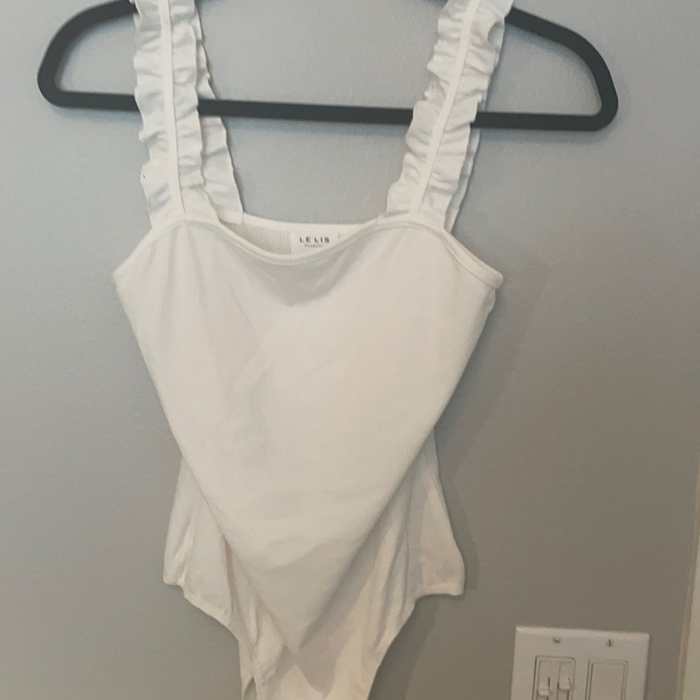 Lelis white rubbed body suit